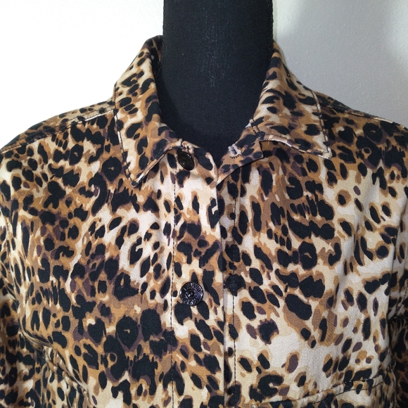 LuLaRoe Kenny Leopard Print Long Sleeve Jacket- Women's Size Medium - Picture 4 of 11